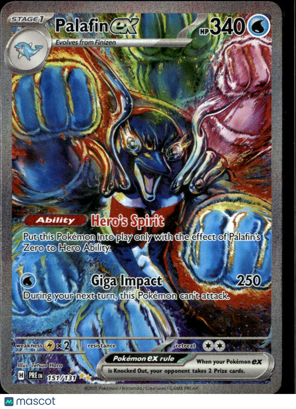 Palafin EX Scarlet & Violet Prismatic Evolutions Holo Secret Rare SAR #151/131
