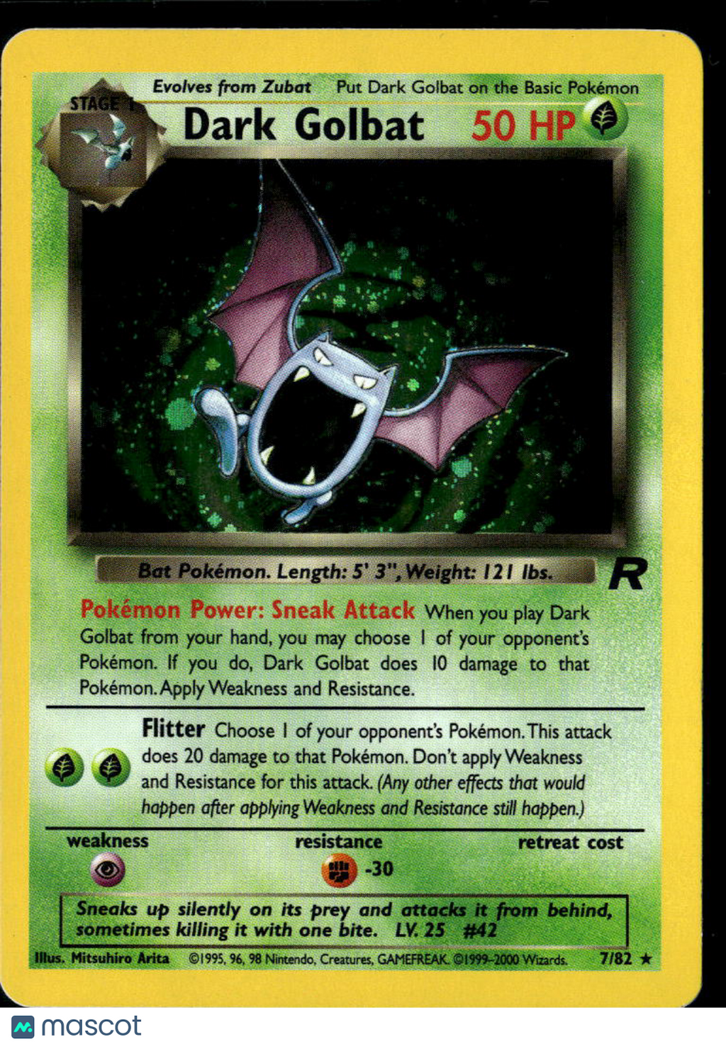 Dark Golbat 2000 Team Rocket Holo Rare #7/82
