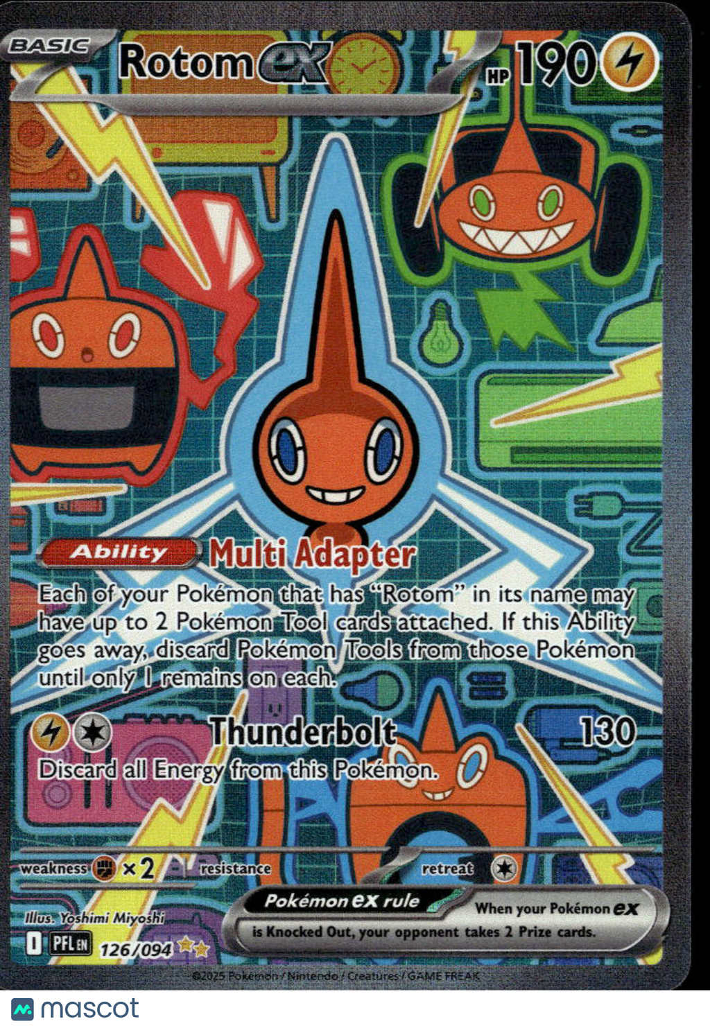 Rotom EX 2025 Prismatic Evolutions Holo Secret Rare SAR #126/94