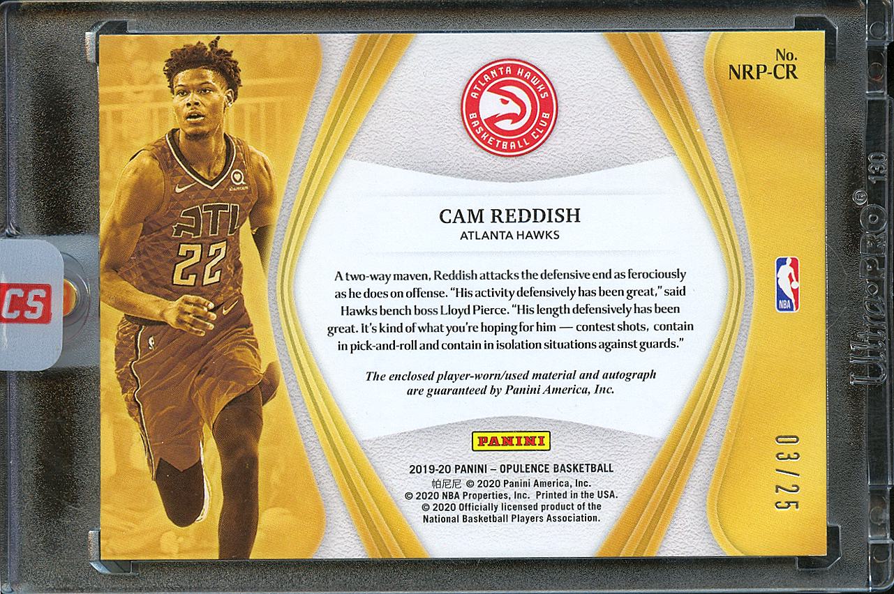 Cam Reddish 2019-20 Opulence Auto Autograph Patch RC 3/25 Atlanta Hawks