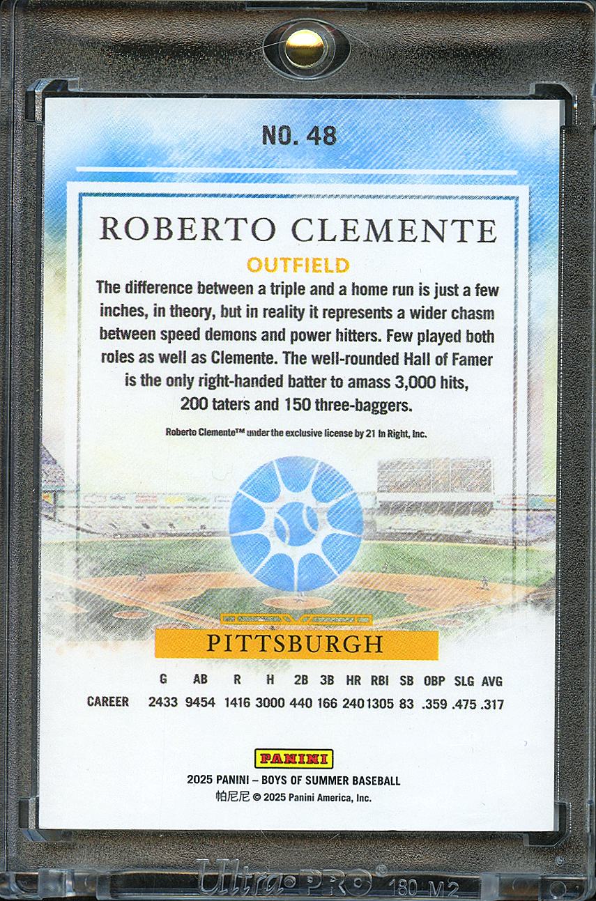 Roberto Clemente 2025 Boys of Summer Baseball GOLD 2/10 Pittsburgh Pirates