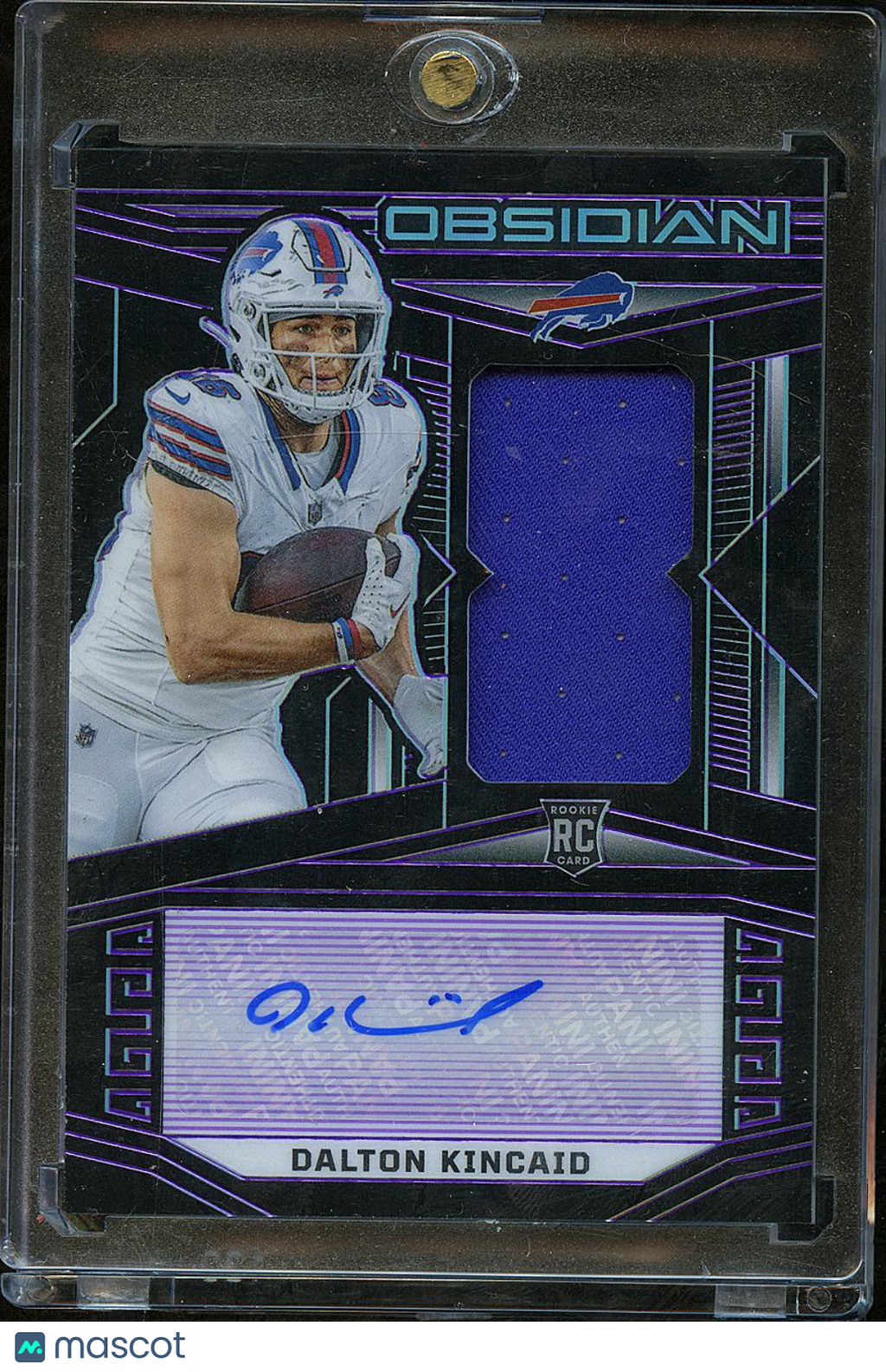 Dalton Kincaid 2024 Obsidian Auto Autograph Patch RC 65/75 Buffalo Bills