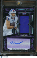 Dalton Kincaid 2024 Obsidian Auto Autograph Patch RC 65/75 Buffalo Bills