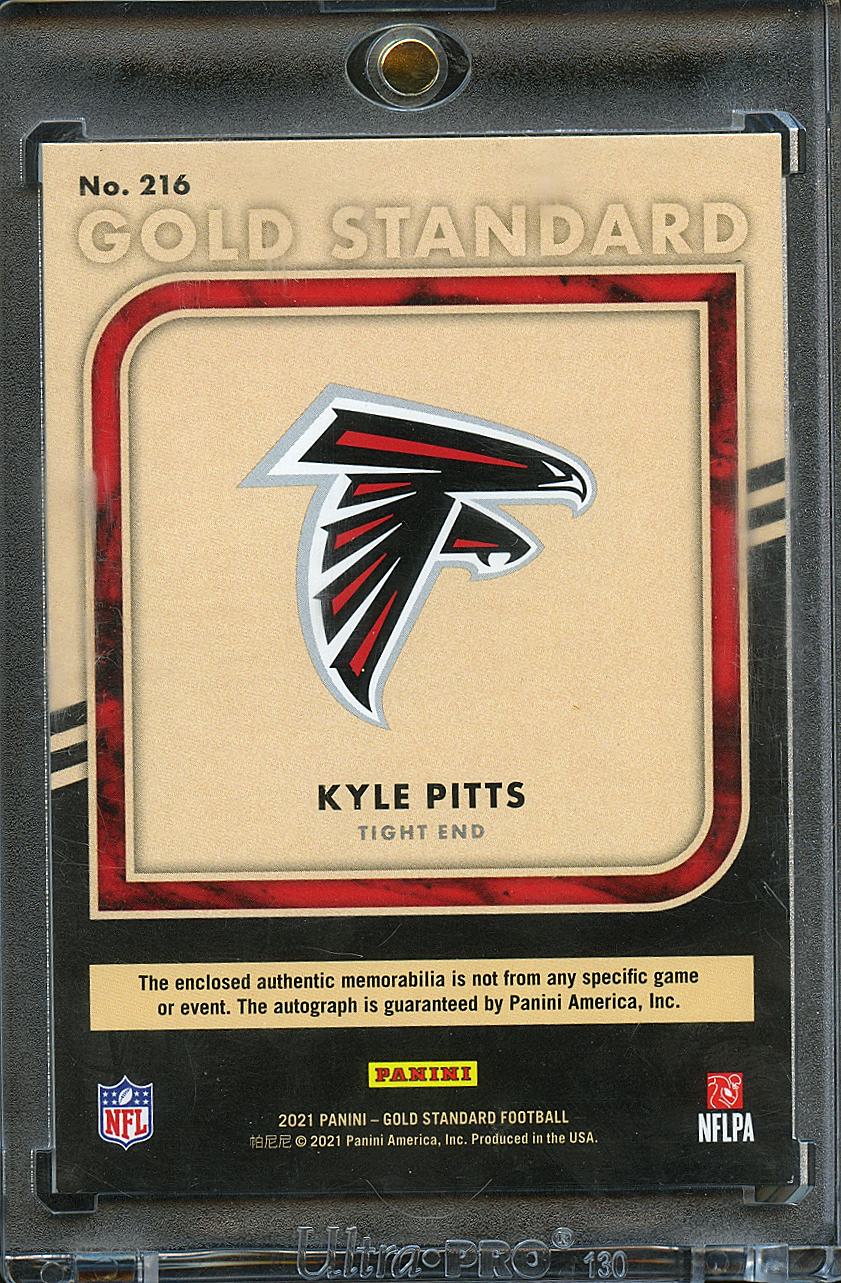 Kyle Pitts 2021 Gold Standard Auto Autograph Patch RC 8/49 Atlanta Falcons