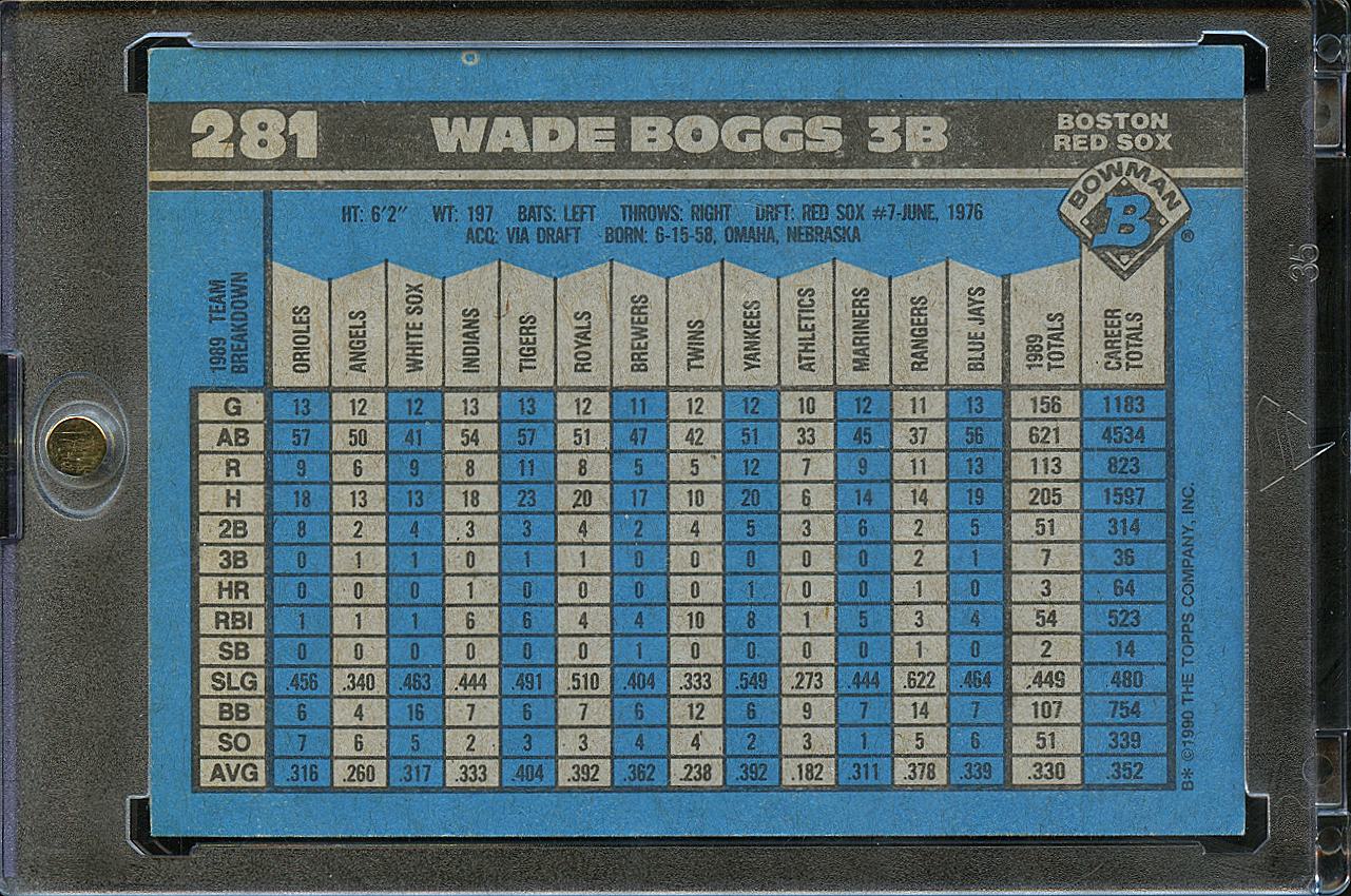 Wade Boggs 2025 Topps Archives Bowman Auto Autograph 15/19 Boston Red Sox