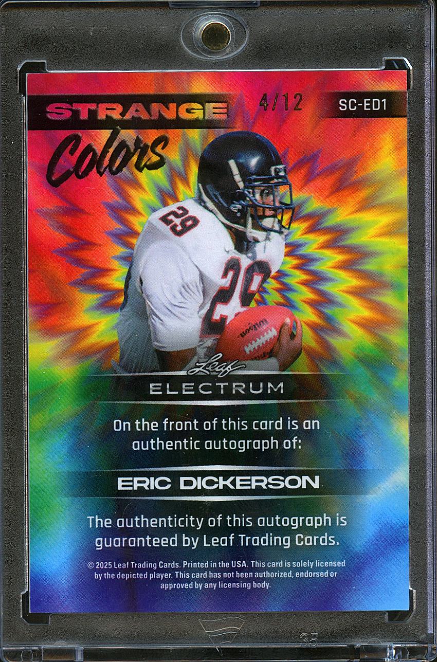 Eric Dickerson 2025 Leaf Electrum Auto Autograph 4/12 Los Angeles Rams