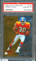 Terrell Davis 1995 Select Certified Rookie RC Denver Broncos #126 PSA 10