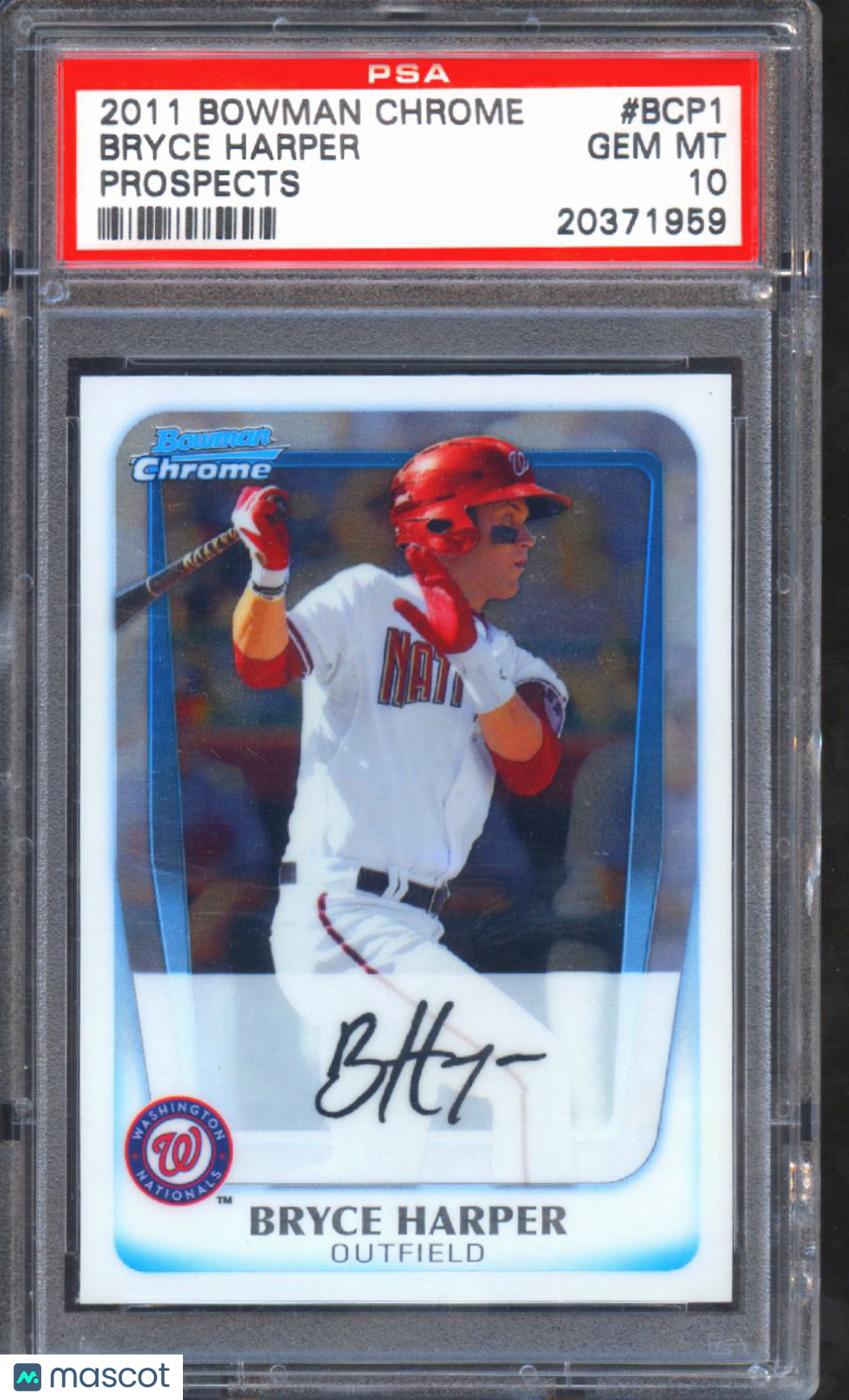 Bryce Harper 2011 Bowman Chrome Prospects 1st Rookie RC Nationals PSA 10