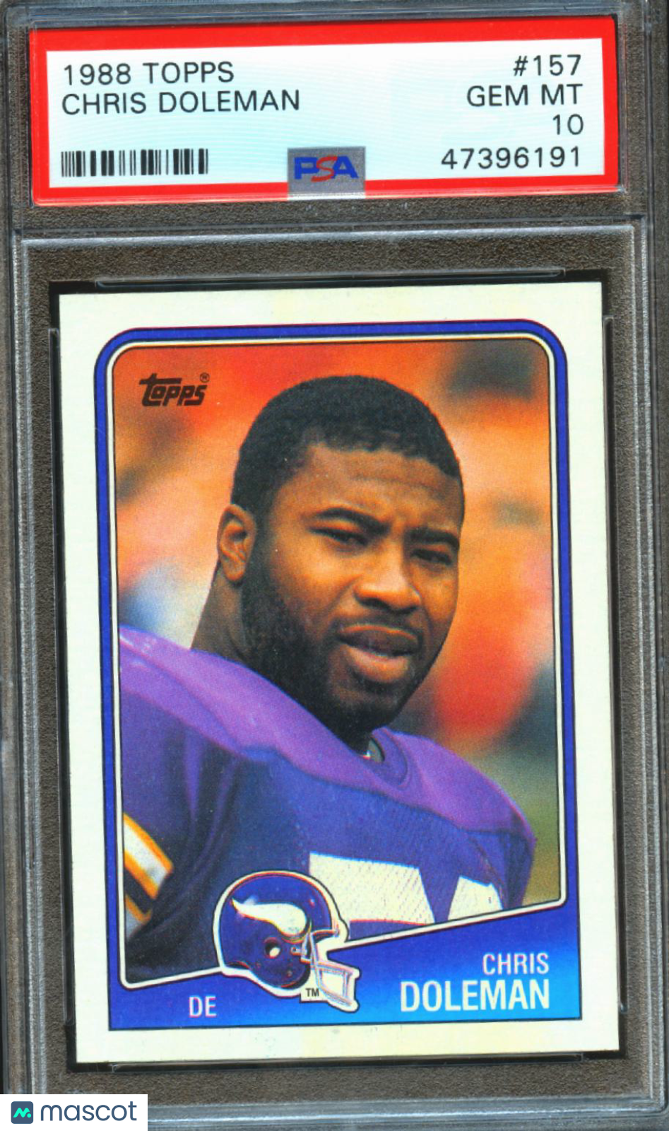 Chris Doleman 1988 Topps Rookie RC Minnesota Vikings #157 PSA 10