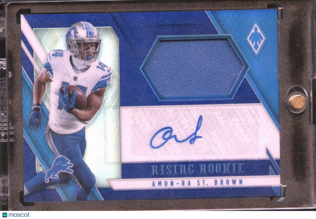 Amon-Ra St. Brown 2021 Phoenix Auto Autograph Patch Rookie 7/10 Detroit Lions