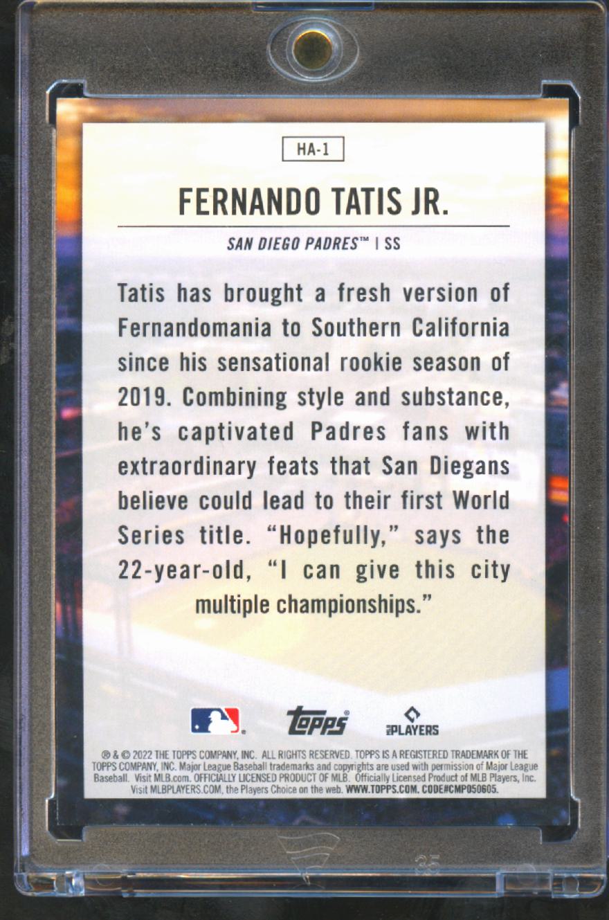 Fernando Tatis Jr. 2022 Topps Home Field Advantage SSP CASE HIT San Diego Padres
