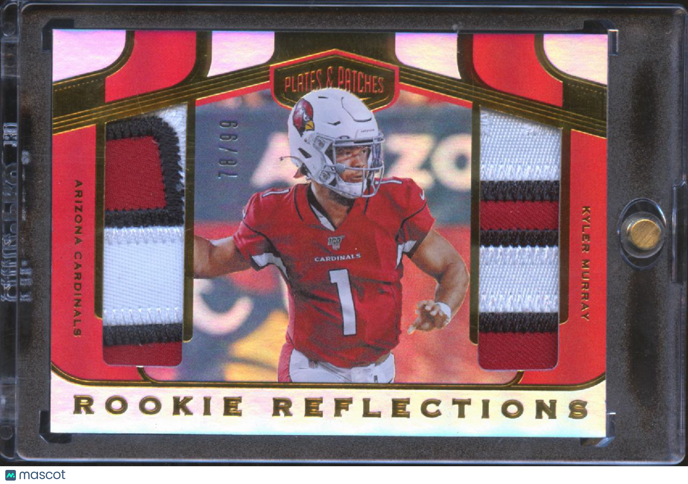 Kyler Murray 2020 Plates & Patches Jersey Patch Rookie 78/99 Arizona Cardinals