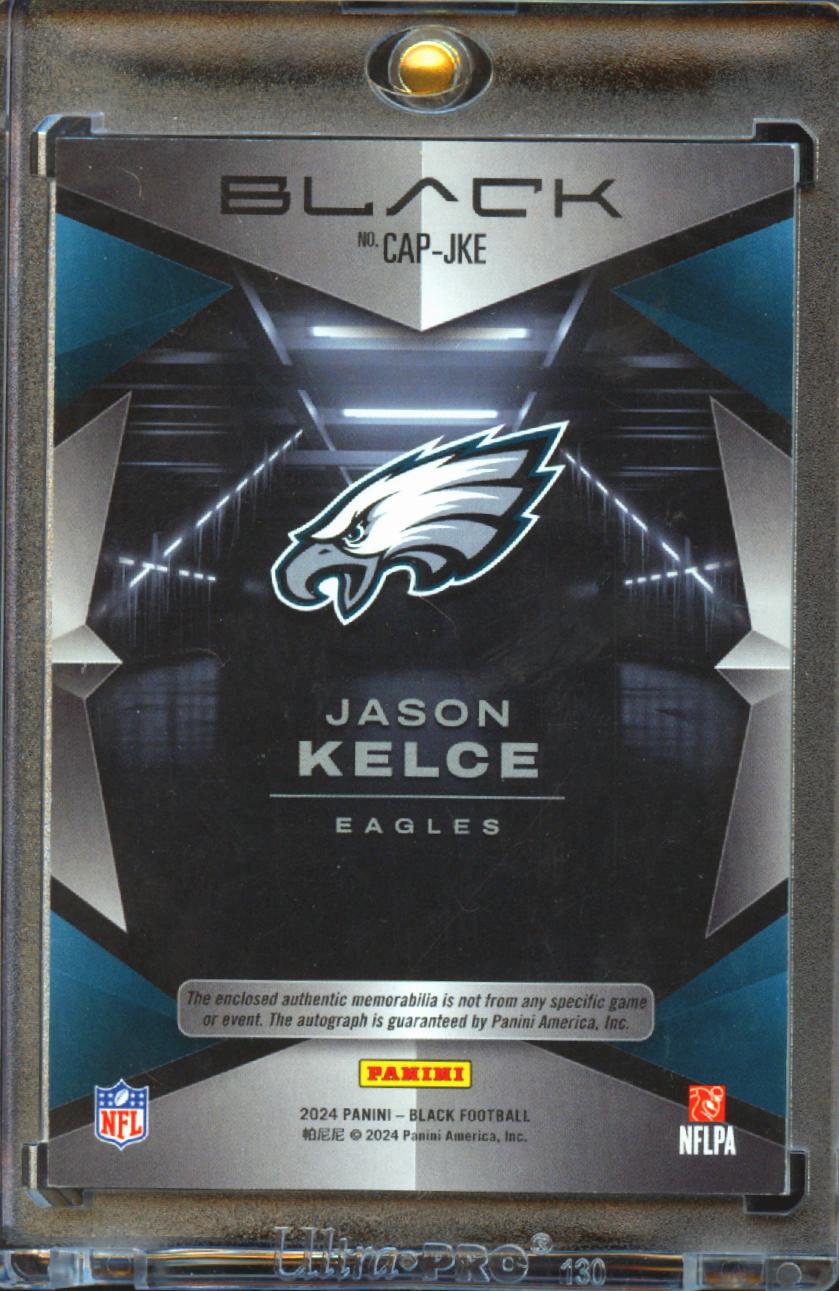 Jason Kelce 2024 Black Capstones Auto Autograph Patch 15/25 Philadelphia Eagles