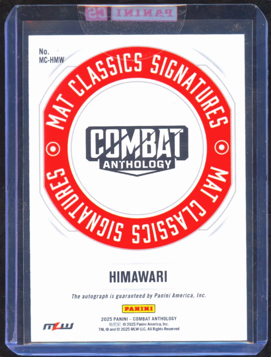 Himawari 2025 Panini Combat Anthology Auto Autograph RED 32/99