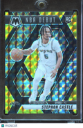 Stephon Castle 2024-25 Mosaic Black Gold Prizm Rookie RC SSP 5/8 Spurs