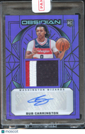 Bub Carrington 2025 Obsidian Auto Autograph Patch RC 46/75 Washington Wizards