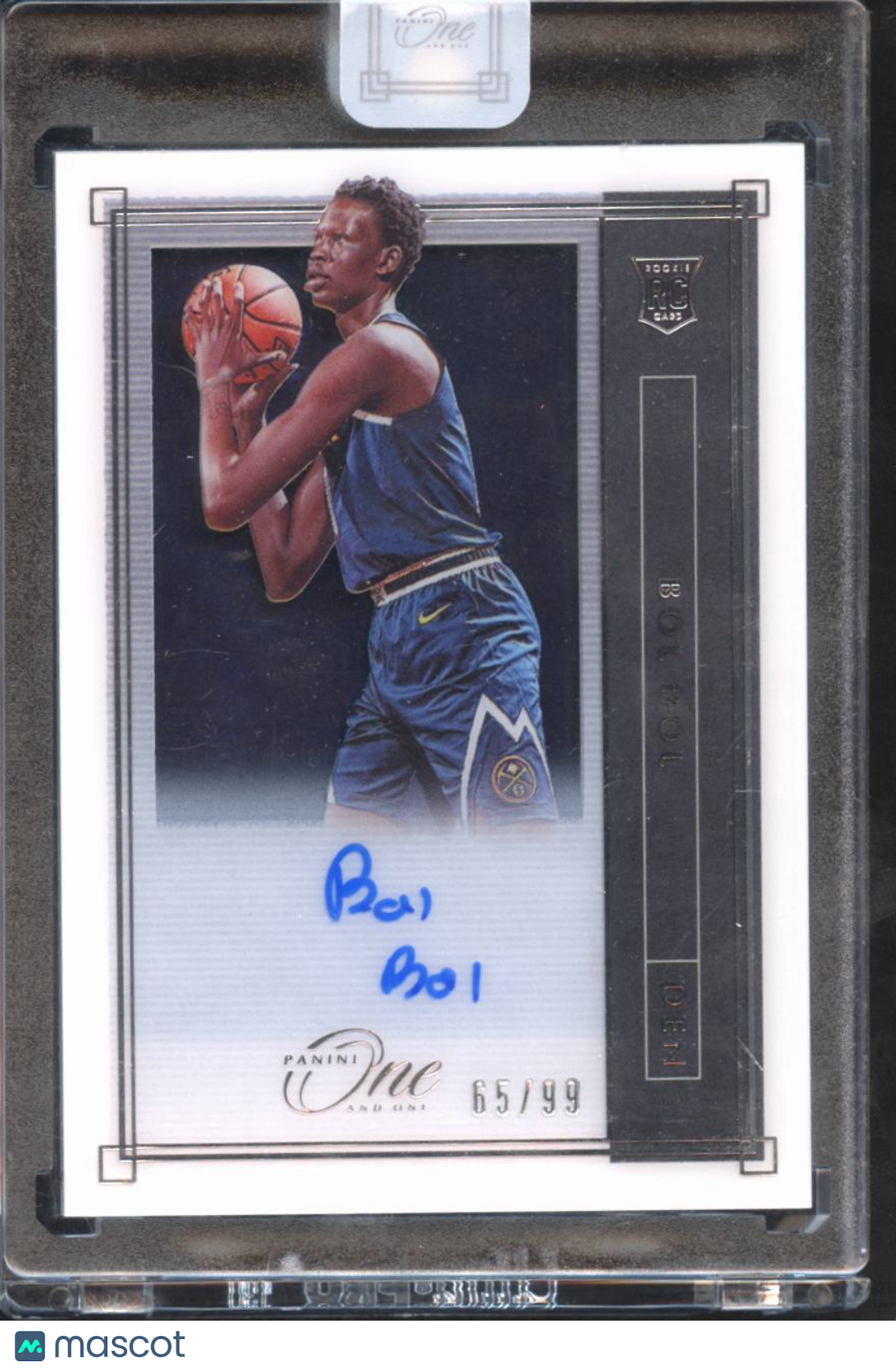 Bol Bol 2020 Panini One and One Auto Autograph RC Rookie 65/99 Denver Nuggets
