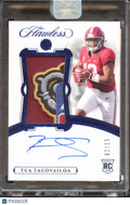 Tua Tagovailoa 2020 Flawless Auto Autograph LOGO Patch RC 2/15 Alabama Tide
