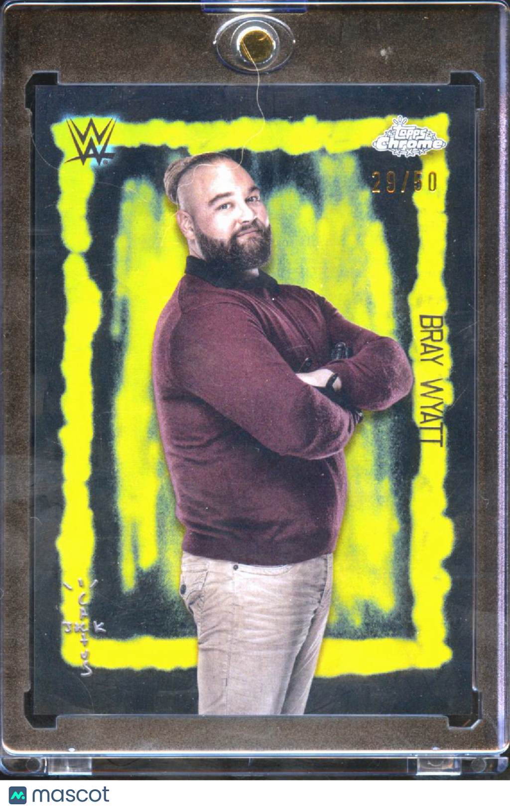 Bray Wyatt 2025 Topps Chrome WWE x Cactus Jack GOLD Refractor 29/50 WWE