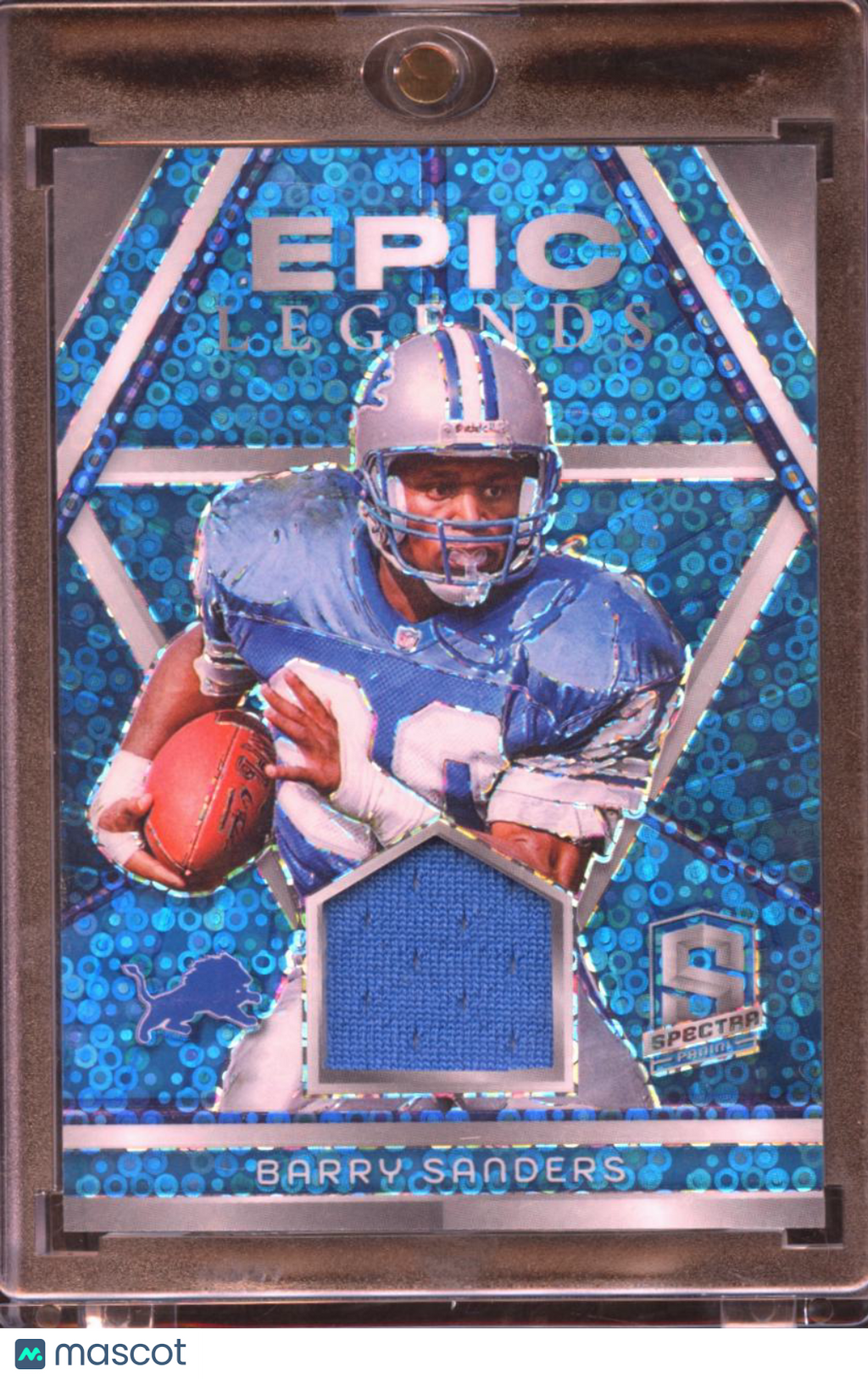 Barry Sanders 2024 Spectra Epic Legends Jersey Patch Blue 47/60 Detroit Lions