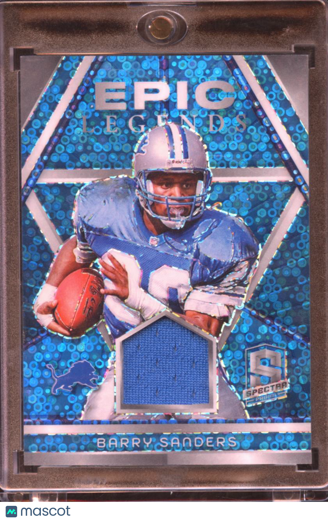 Barry Sanders 2024 Spectra Epic Legends Jersey Patch Blue 47/60 Detroit Lions