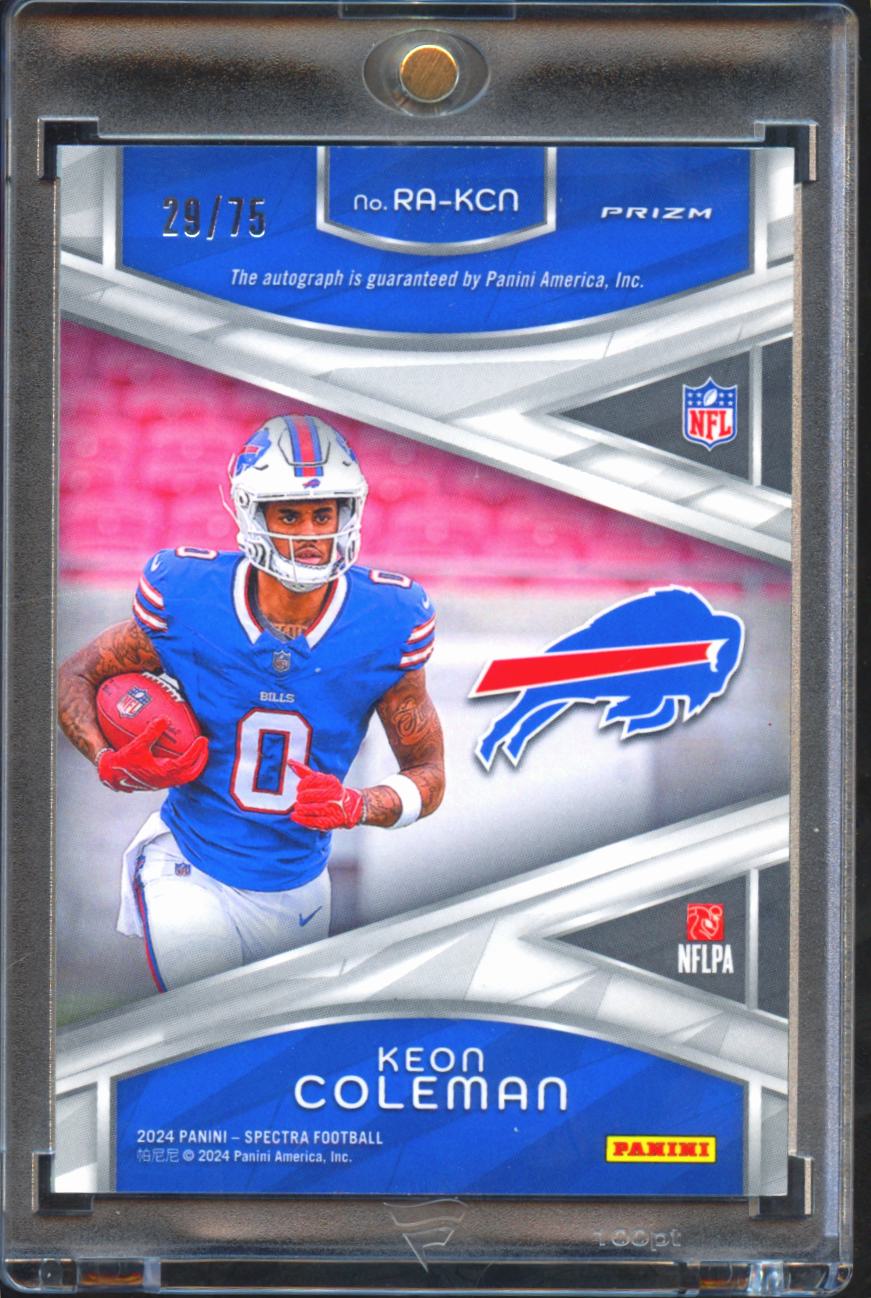 Keon Coleman 2024 Spectra Auto Autograph RC Rookie 29/75 Buffalo Bills