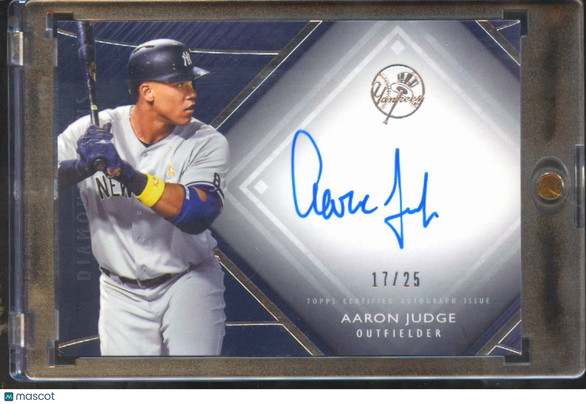 Aaron Judge 2017 Topps Diamond Icons Auto Autograph RC 17/25 New York Yankees