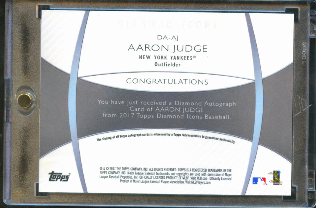 Aaron Judge 2017 Topps Diamond Icons Auto Autograph RC 17/25 New York Yankees