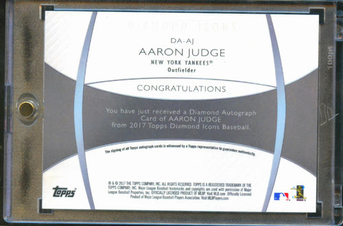 Aaron Judge 2017 Topps Diamond Icons Auto Autograph RC 17/25 New York Yankees