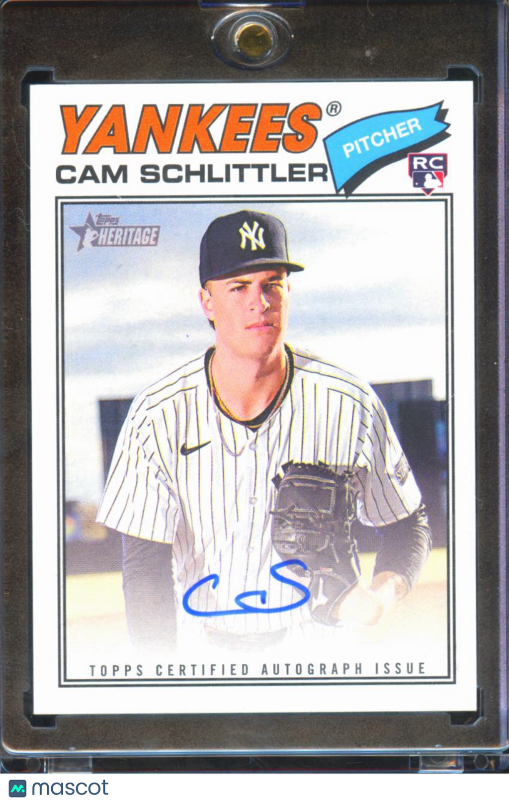Cam Schlittler 2026 Topps Heritage On Card Auto Autograph RC New York Yankees