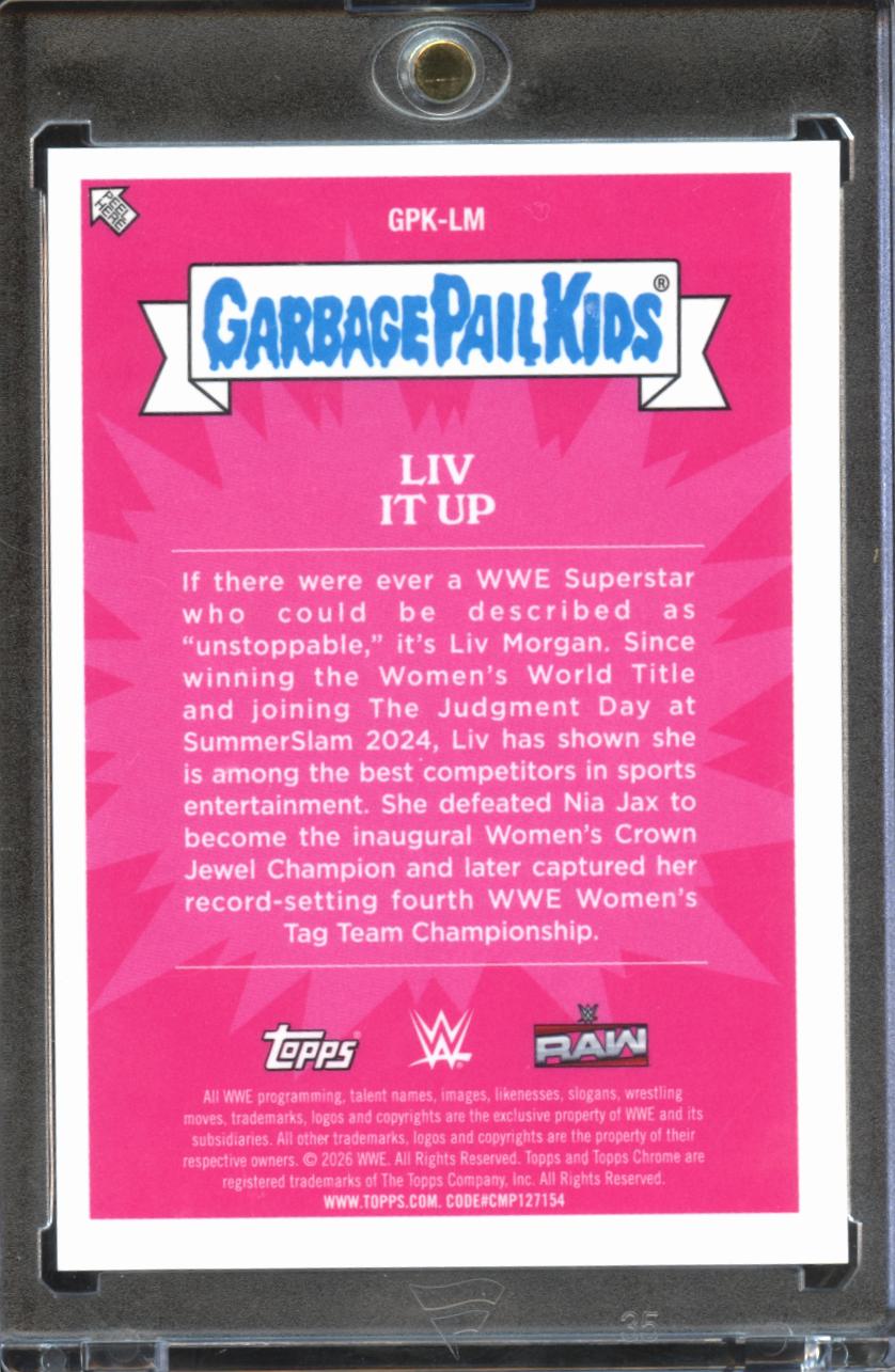 Liv Morgan 2026 Topps Chrome Garbage Pail Kids x WWE SSP CASE HIT #GPK-LM