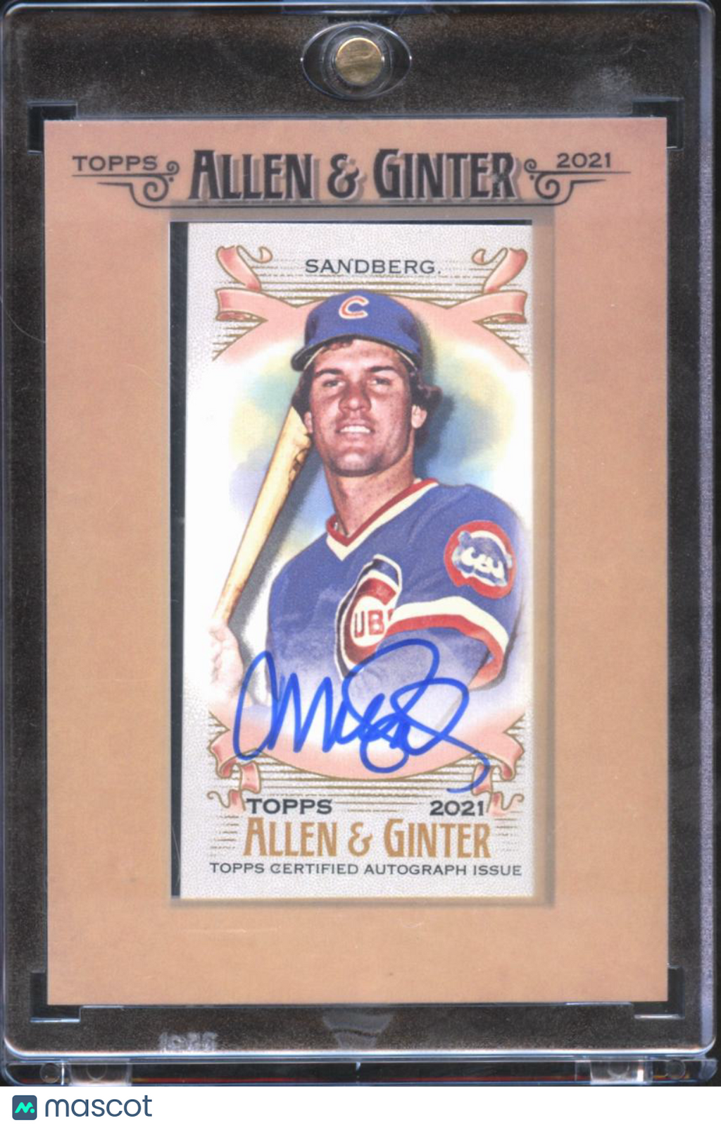Ryne Sandberg 2021 Topps Allen & Ginter Framed Auto Autograph Chicago Cubs