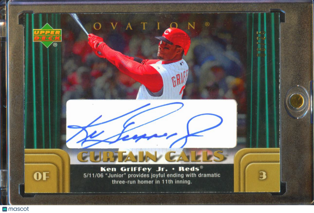 Ken Griffey Jr. 2006 Upper Deck Ovation Auto Autograph GOLD 6/25 Cincinnati Reds