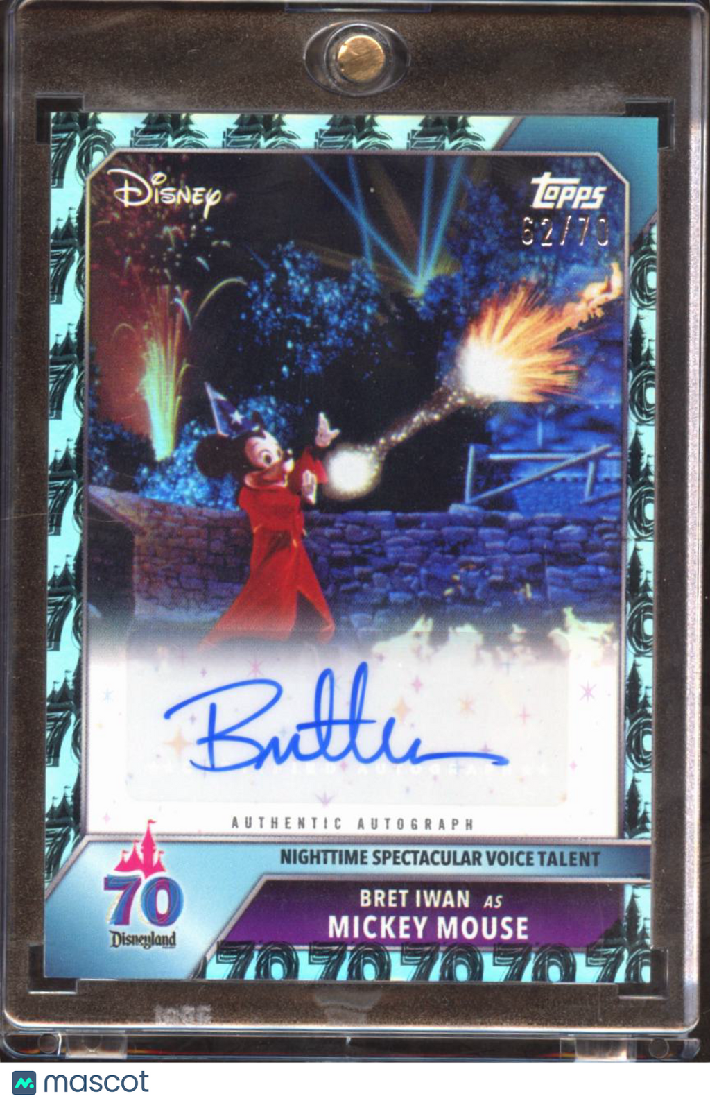 Bret Iwan as Mickey Mouse 2025 Topps Disneyland 70th Auto Autograph 62/70