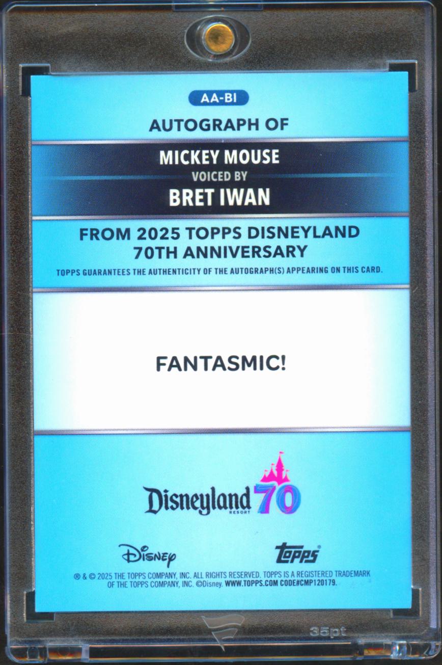 Bret Iwan as Mickey Mouse 2025 Topps Disneyland 70th Auto Autograph 62/70