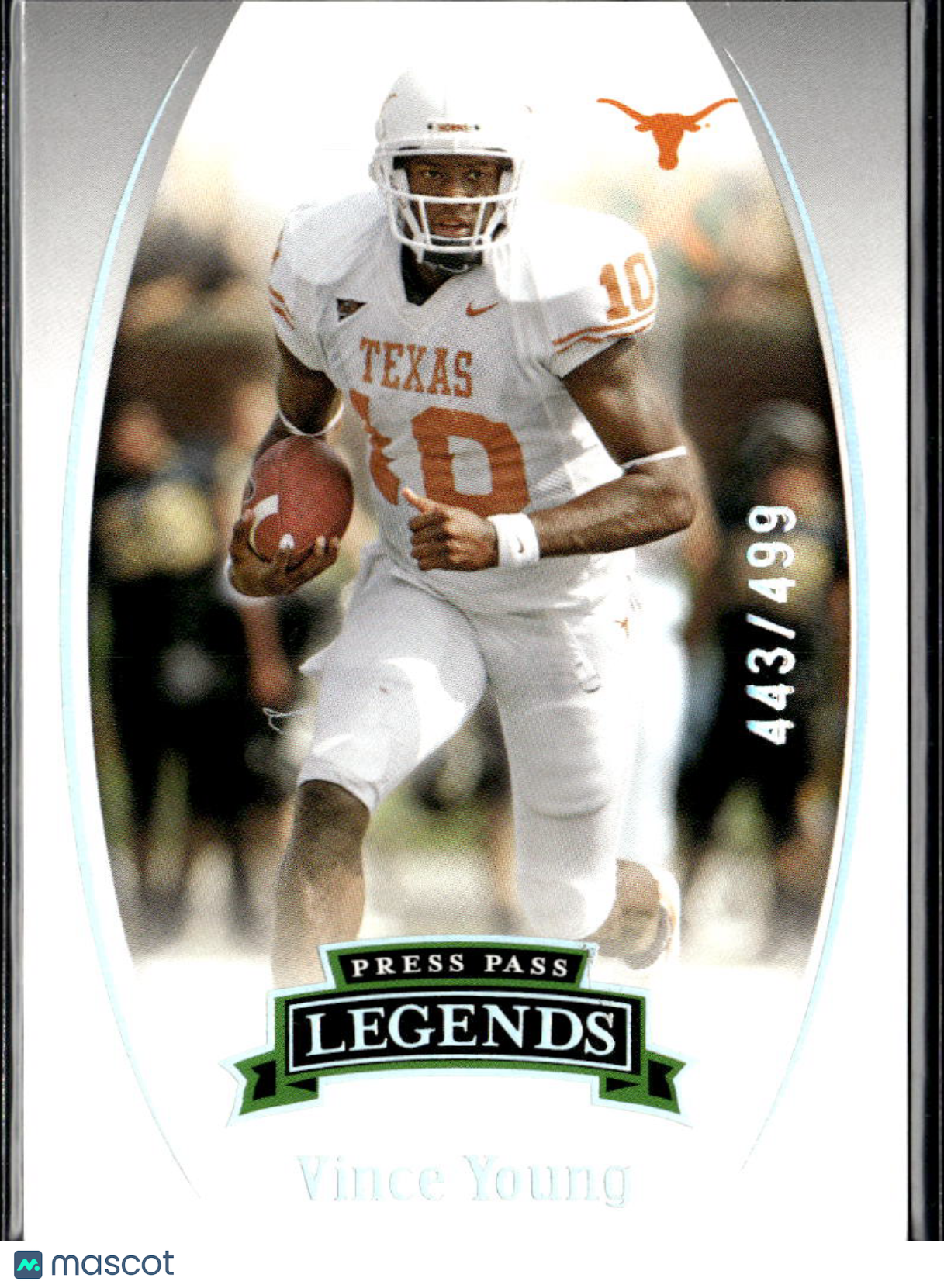 Vince Young 2007 Press Pass Legends Silver 443/499 Texas Longhorns
