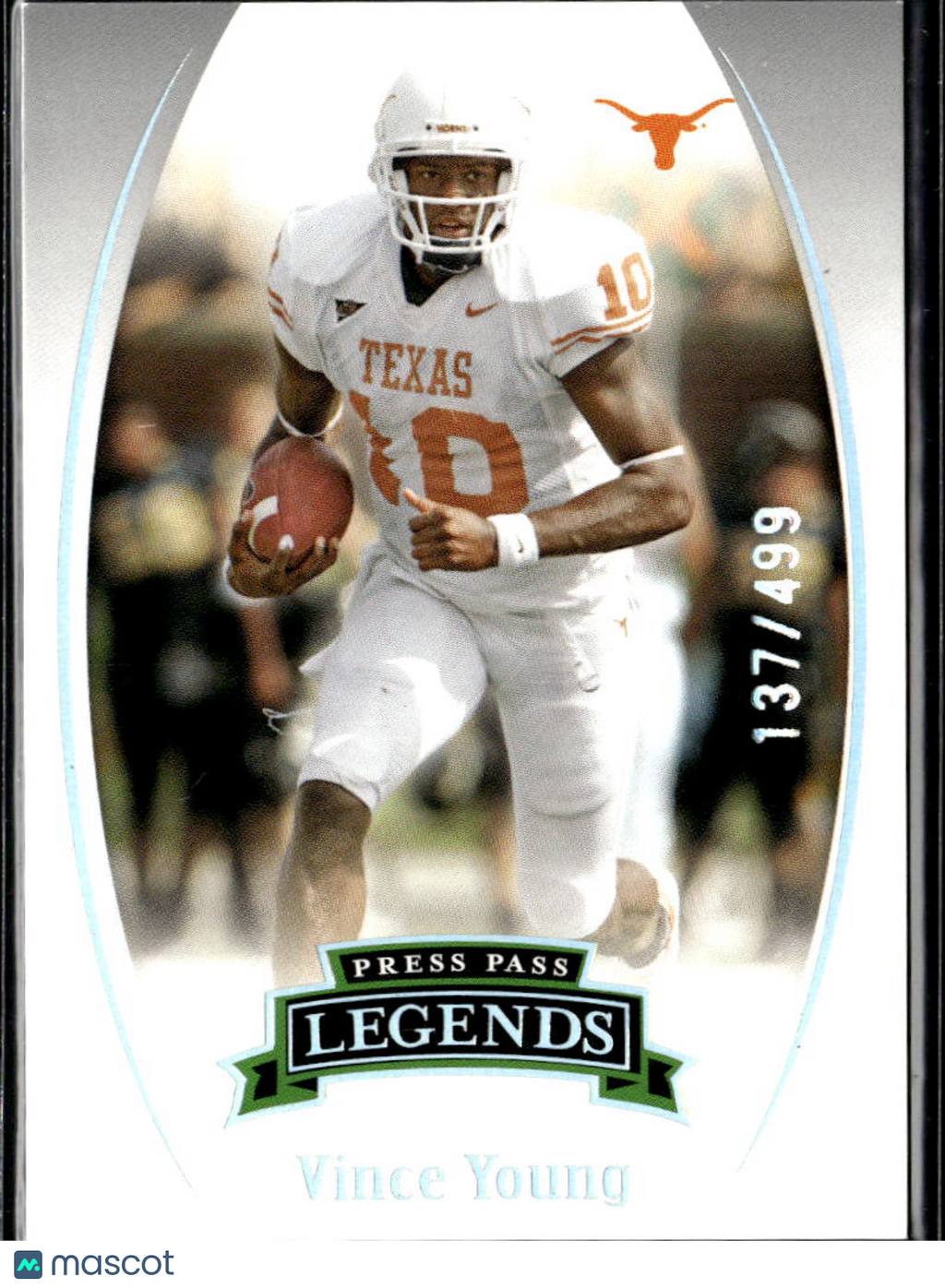 Vince Young 2007 Press Pass Legends Silver 137/499 Texas Longhorns