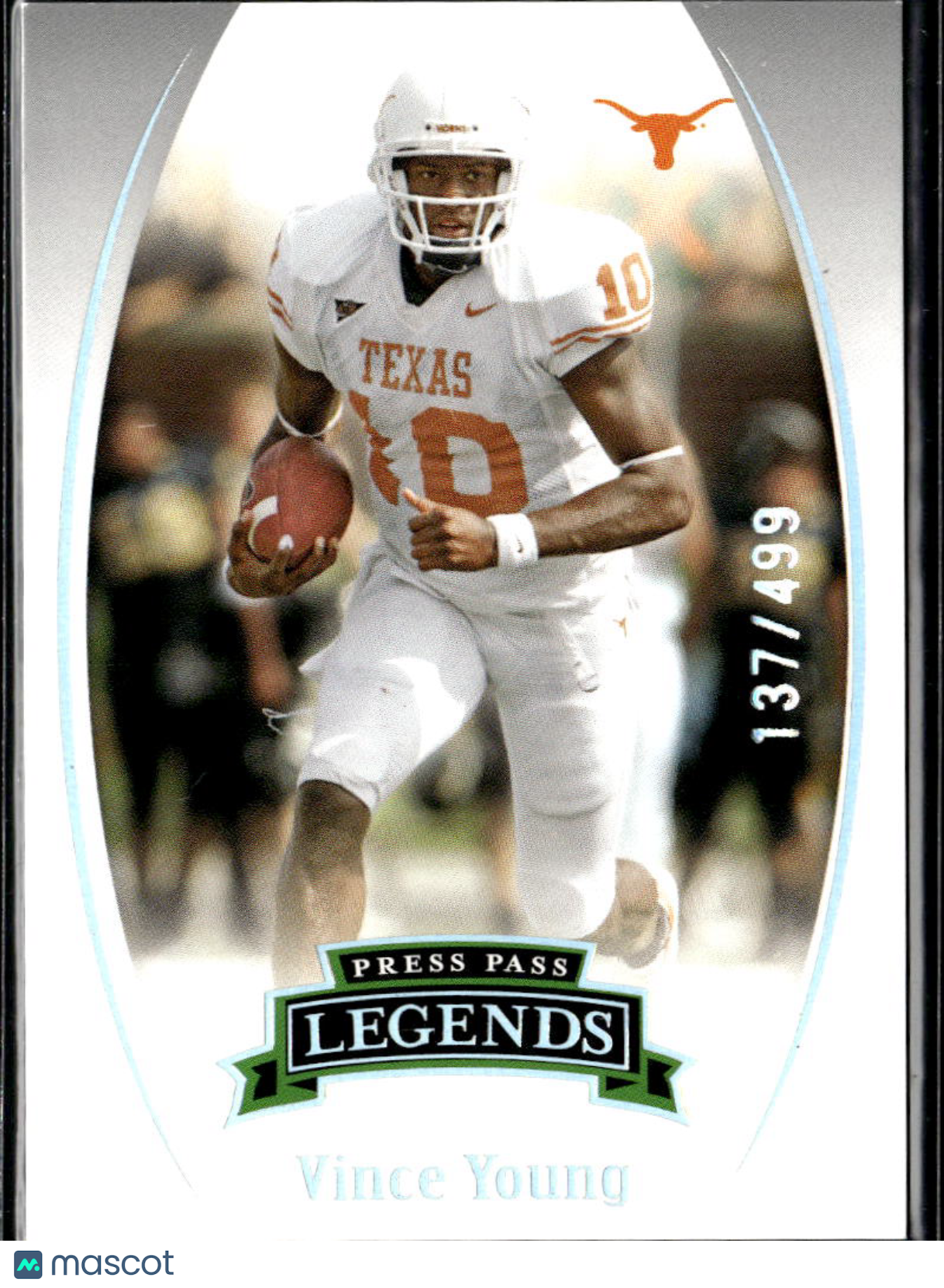 Vince Young 2007 Press Pass Legends Silver 137/499 Texas Longhorns