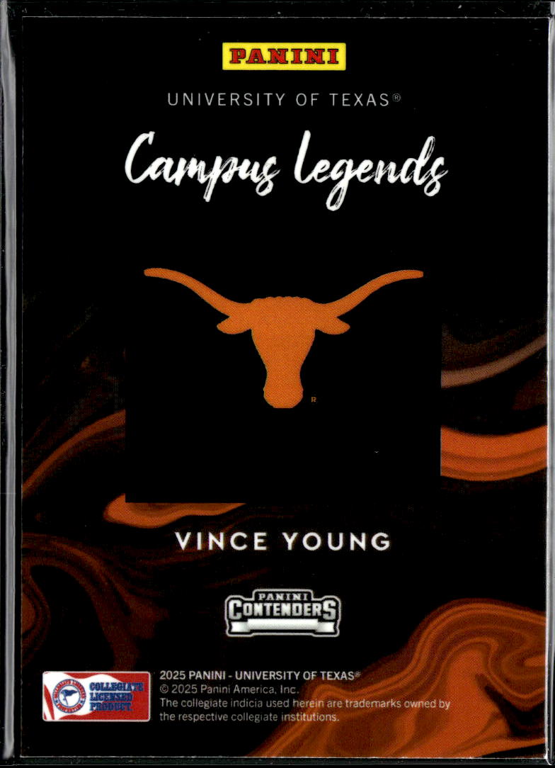 Vince Young 2025 Contenders Campus Legends SSP CASE HIT Texas Longhorns