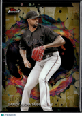 Sandy Alcantara 2024 Topps Finest RARE Gold Refractor 10/20 Miami Marlins