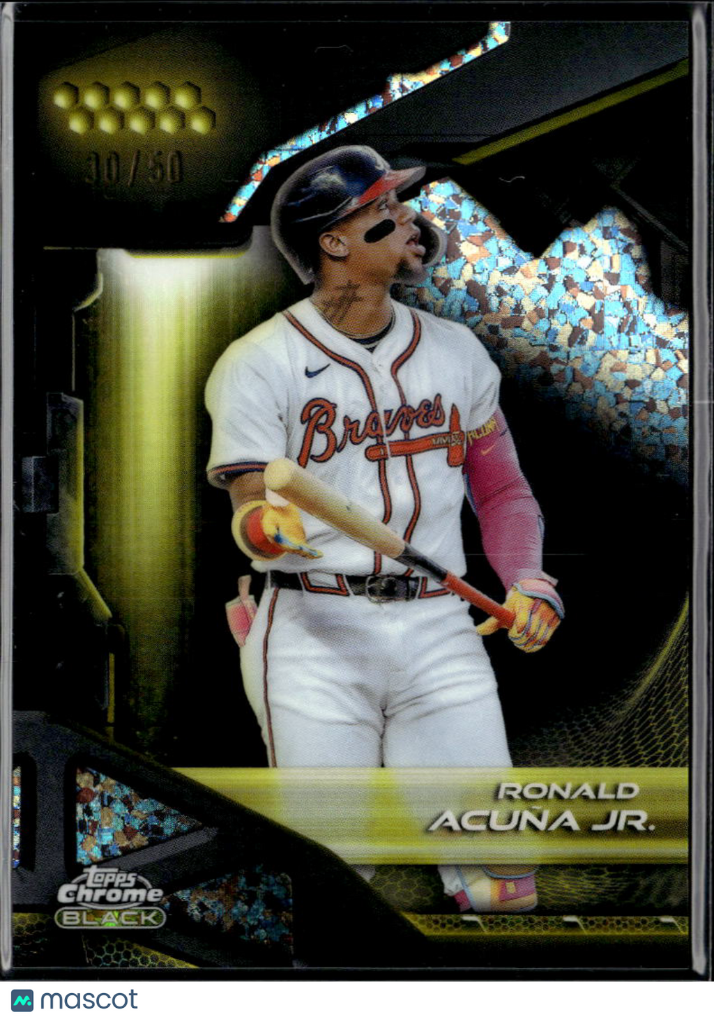 Ronald Acuña Jr. 2026 Topps Chrome Black GOLD REFRACTOR 30/50 Atlanta Braves