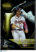 Ronald Acuña Jr. 2026 Topps Chrome Black GOLD REFRACTOR 30/50 Atlanta Braves