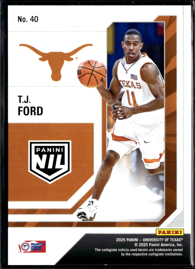 T.J. Ford 2025 Contenders NIL Legendary Contenders Gold 3/10 Texas Longhorns