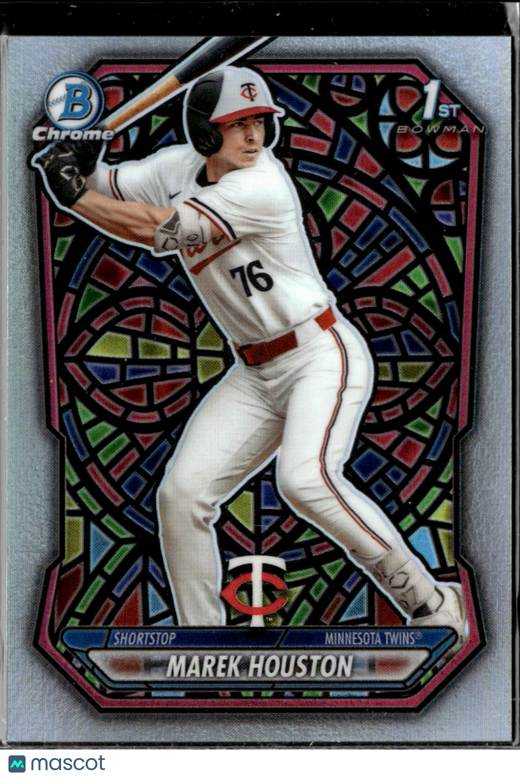 Marek Houston 2025 Bowman Chrome 1st Rookie RC SSP Stained Glass Minnesota Twins