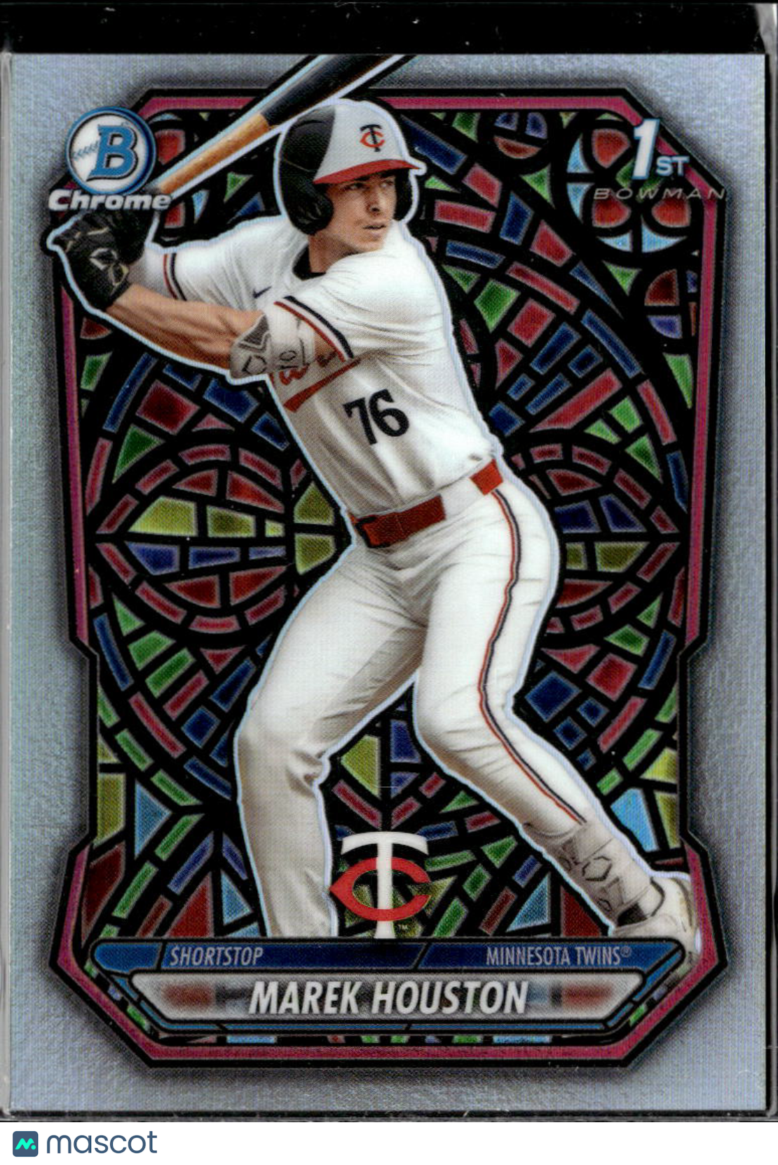 Marek Houston 2025 Bowman Chrome 1st Rookie RC SSP Stained Glass Minnesota Twins