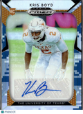 Kris Boyd 2019 Prizm Draft Auto Autograph RC Blue Camo 14/25 Texas Longhorns