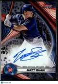 Matt Shaw 2024 Bowman's Best Auto Autograph RC Rookie Chicago Cubs