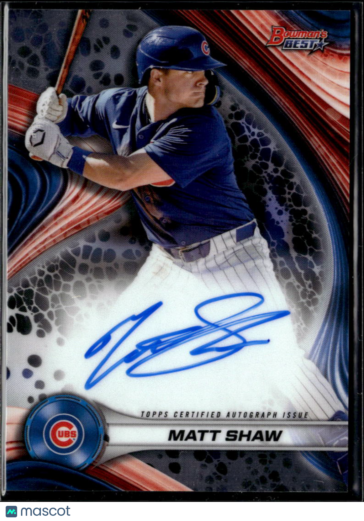Matt Shaw 2024 Bowman's Best Auto Autograph RC Rookie Chicago Cubs