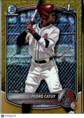 Pedro Catuy 2025 Bowman Chrome 1st GOLD Shimmer Rookie RC 17/50 Diamondbacks