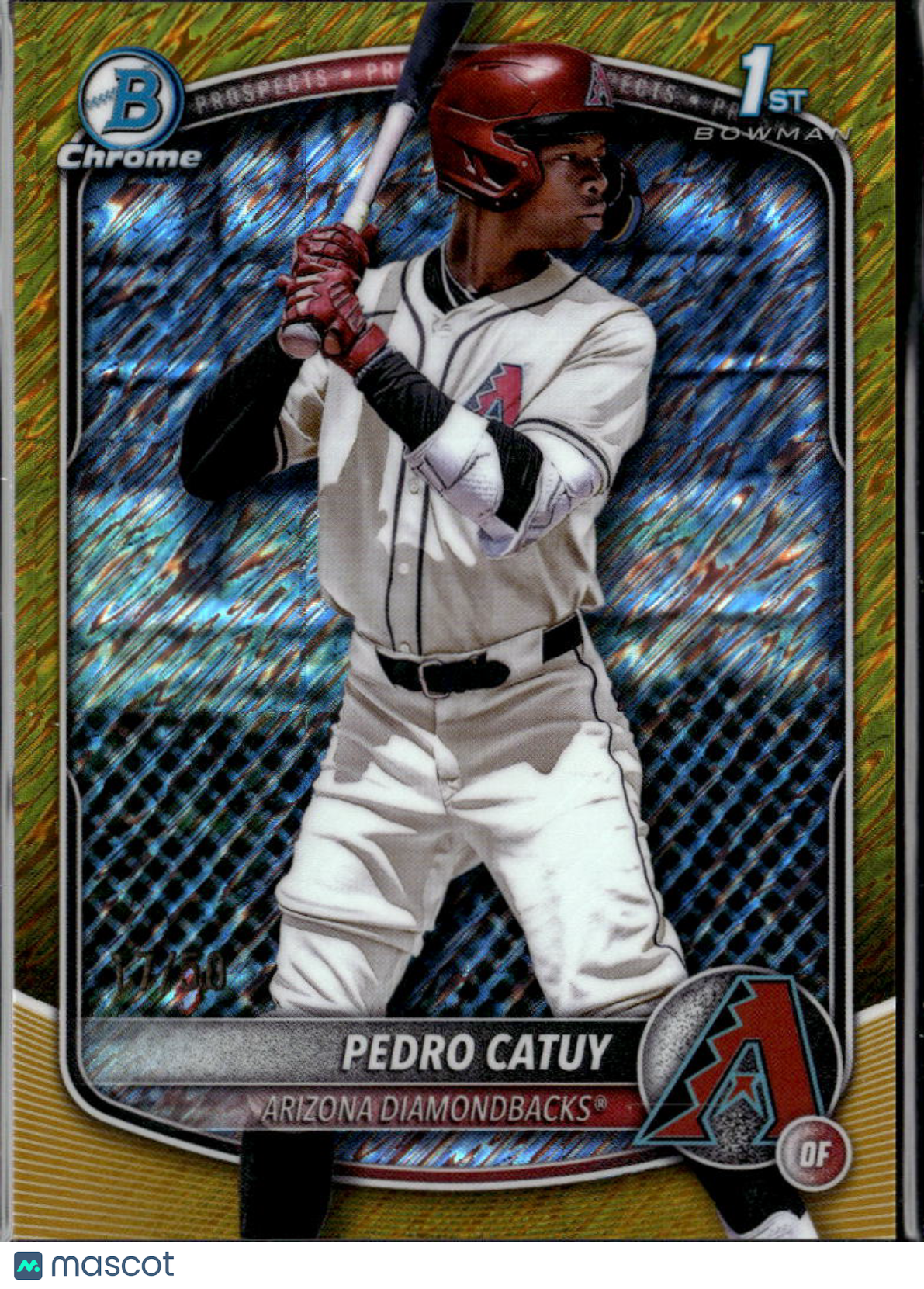 Pedro Catuy 2025 Bowman Chrome 1st GOLD Shimmer Rookie RC 17/50 Diamondbacks